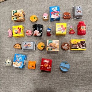 Shopkins Mini Food Toy Lot Pieces Food Containers Boxes Mixed Brands